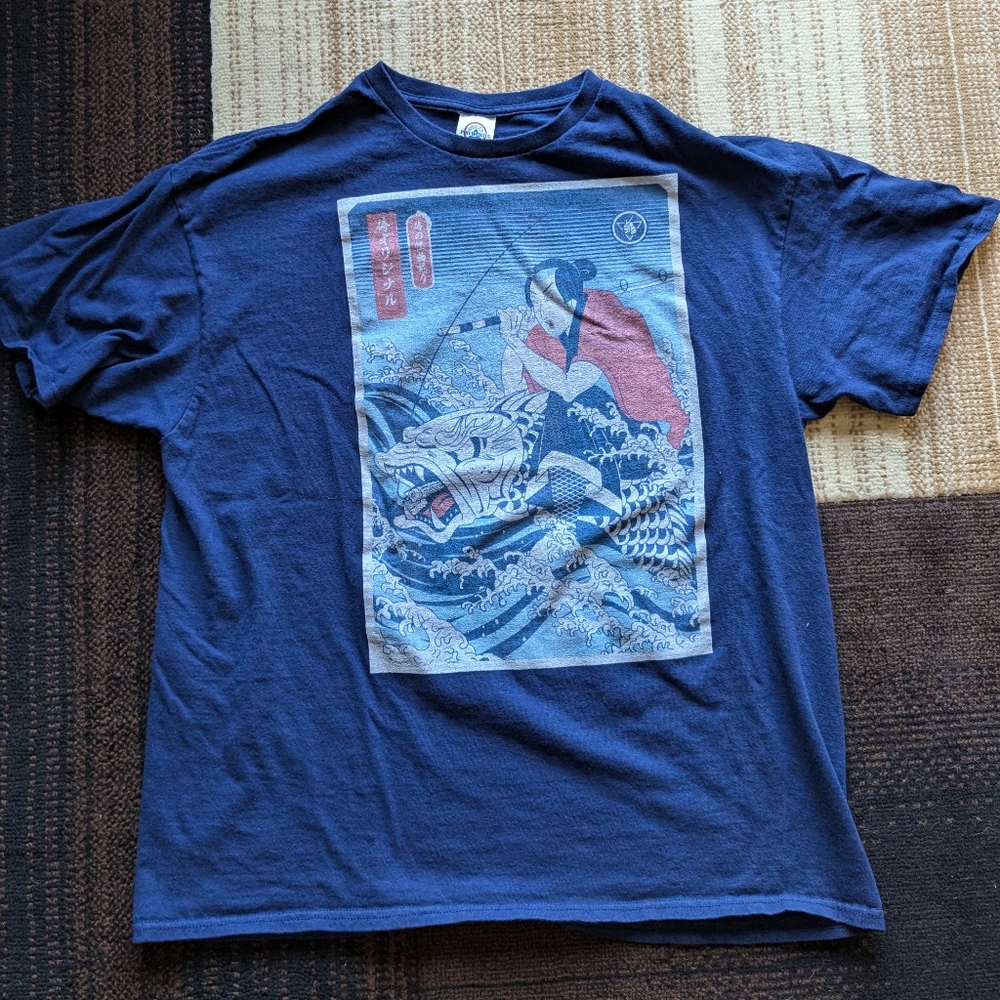 Japanese fishing t shirt